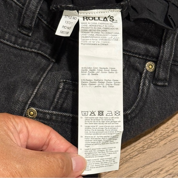 Rolla’s NWT 29 Washed Black Dusters Bootcut High Rise Slim Boot Denim Jeans - Picture 6 of 10